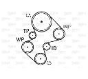 Set pompa apa + curea dintata VALEO 614547</br>Piesa auto pentru Curea distributie / Rola de tensionare / Rola de ghidare