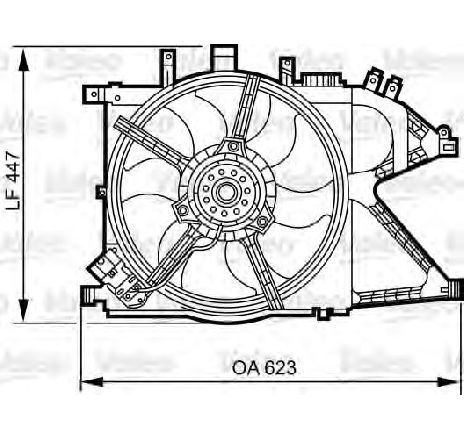 Suport, ventilator VALEO 696381</br>Piesa auto pentru Sistem de racire motor Suport, ventilator VALEO 696381</br>Piesa auto pentru Sistem de racire motor