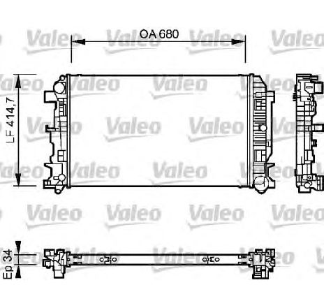 Radiator, racire motor VALEO 735084 Radiator, racire motor VALEO 735084