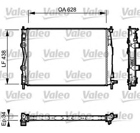 Radiator, racire motor VALEO 735115 Radiator, racire motor VALEO 735115