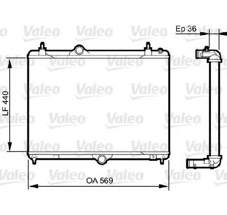 Radiator, racire motor VALEO 735371 Radiator, racire motor VALEO 735371