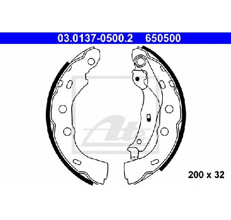 Set saboti frana ATE 03.0137-0500.2</br>Piesa auto pentru Frana tambur Set saboti frana ATE 03.0137-0500.2</br>Piesa auto pentru Frana tambur