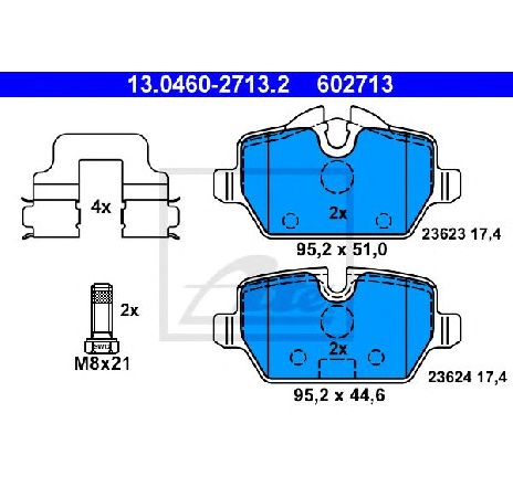 Set placute frana,frana disc ATE 13.0460-2713.2 Set placute frana,frana disc ATE 13.0460-2713.2