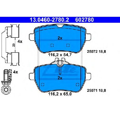 Set placute frana,frana disc ATE 13.0460-2780.2</br>Piesa auto pentru Frana disc Set placute frana,frana disc ATE 13.0460-2780.2</br>Piesa auto pentru Frana disc