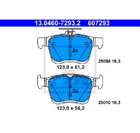 Set placute frana,frana disc ATE 13.0460-7293.2</br>Piesa auto pentru Frana disc Set placute frana,frana disc ATE 13.0460-7293.2</br>Piesa auto pentru Frana disc