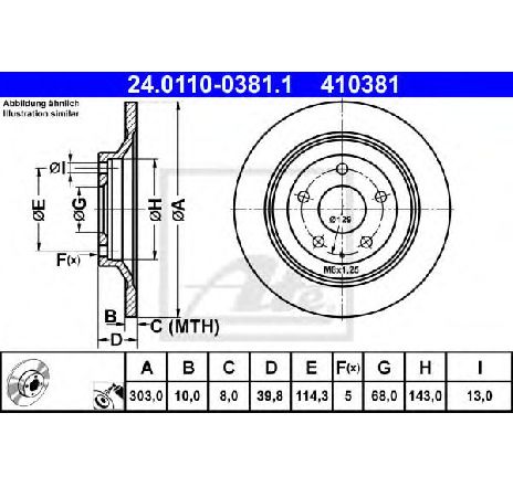 Disc frana ATE 24.0110-0381.1 Disc frana ATE 24.0110-0381.1