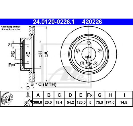 Disc frana ATE 24.0120-0226.1 Disc frana ATE 24.0120-0226.1