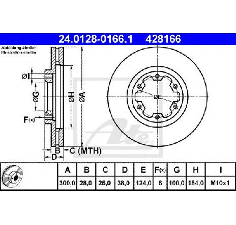 Disc frana ATE 24.0128-0166.1 Disc frana ATE 24.0128-0166.1