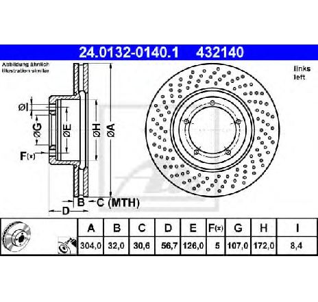 Disc frana ATE 24.0132-0140.1</br>Piesa auto pentru Frana disc Disc frana ATE 24.0132-0140.1</br>Piesa auto pentru Frana disc