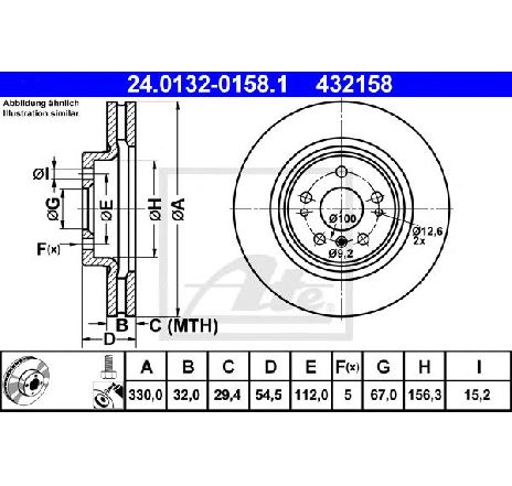 Disc frana ATE 24.0132-0158.1 Disc frana ATE 24.0132-0158.1
