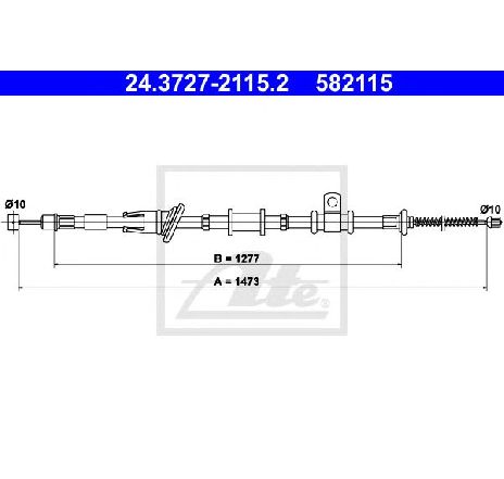Cablu, frana de parcare ATE 24.3727-2115.2 Cablu, frana de parcare ATE 24.3727-2115.2