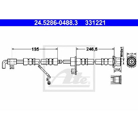 Furtun frana ATE 24.5286-0488.3</br>Piesa auto pentru Frana de performanta Furtun frana ATE 24.5286-0488.3</br>Piesa auto pentru Frana de performanta