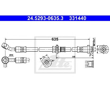 Furtun frana ATE 24.5293-0635.3</br>Piesa auto pentru Frana de performanta Furtun frana ATE 24.5293-0635.3</br>Piesa auto pentru Frana de performanta