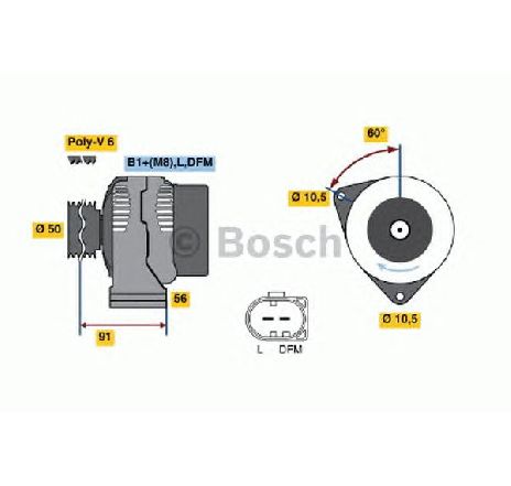 Generator / Alternator BOSCH 0 986 047 610</br>Piesa auto pentru Generator /Alternator / Elemente Generator / Alternator BOSCH 0 986 047 610</br>Piesa auto pentru Generator /Alternator / Elemente