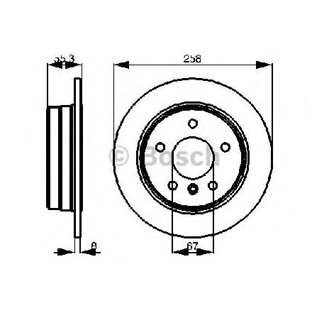 Disc frana BOSCH 0 986 479 B36</br>Piesa auto pentru Frana disc Disc frana BOSCH 0 986 479 B36</br>Piesa auto pentru Frana disc