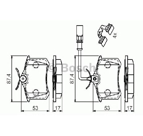 Set placute frana,frana disc BOSCH 0 986 494 599 Set placute frana,frana disc BOSCH 0 986 494 599
