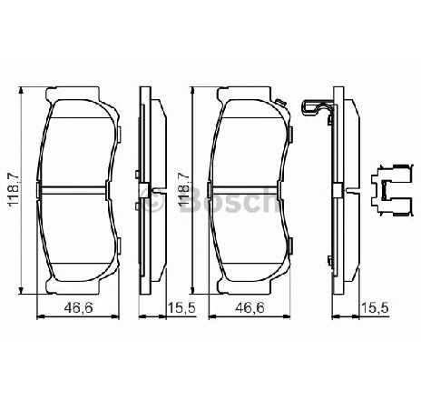 Set placute frana,frana disc BOSCH 0 986 494 628 Set placute frana,frana disc BOSCH 0 986 494 628
