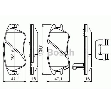 Set placute frana,frana disc BOSCH 0 986 494 630 Set placute frana,frana disc BOSCH 0 986 494 630