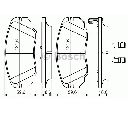 Set placute frana,frana disc BOSCH 0 986 494 632
