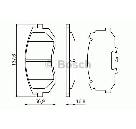 Set placute frana,frana disc BOSCH 0 986 494 653 Set placute frana,frana disc BOSCH 0 986 494 653