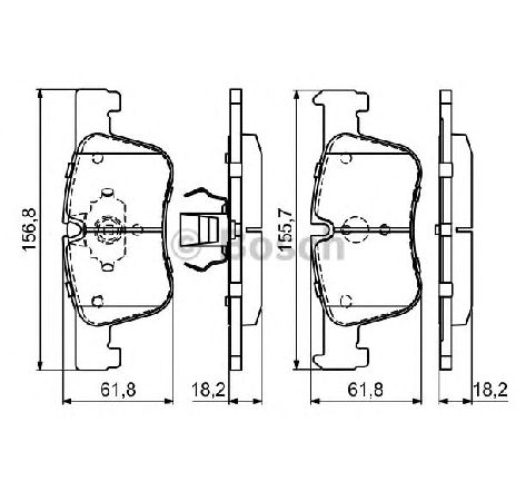 Set placute frana,frana disc BOSCH 0 986 494 689 Set placute frana,frana disc BOSCH 0 986 494 689