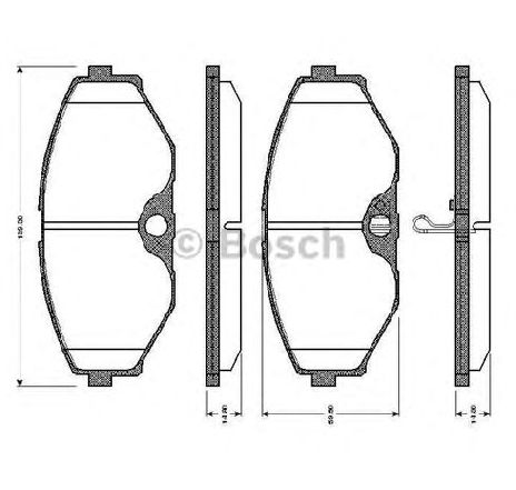 Set placute frana,frana disc BOSCH 0 986 TB2 660 Set placute frana,frana disc BOSCH 0 986 TB2 660