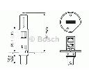 Bec, far faza lunga; Bec, far principal BOSCH 1 987 302 016</br>Piesa auto pentru Faruri / piese componente