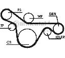 Set curea transmisie cu caneluri CONTITECH 6PK1413D1