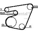 Set curea transmisie cu caneluri CONTITECH 6PK1715D1