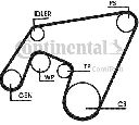 Set curea transmisie cu caneluri CONTITECH 6PK2160D1