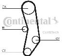 Set curea de distributie CONTITECH CT562K1</br>Piesa auto pentru Curea distributie/ Set