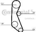 Curea de distributie CONTITECH CT816</br>Piesa auto pentru Curea distributie/ Set