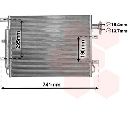 Condensator, climatizare VAN WEZEL 02005217</br>Piesa auto pentru Sistem de aer conditionat