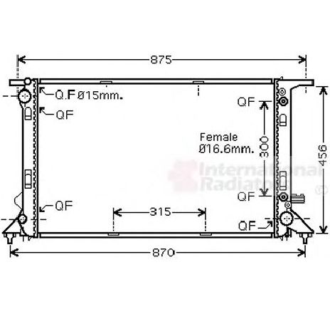 Radiator, racire motor VAN WEZEL 03002309 Radiator, racire motor VAN WEZEL 03002309