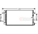 Condensator, climatizare VAN WEZEL 03005360</br>Piesa auto pentru Sistem de aer conditionat