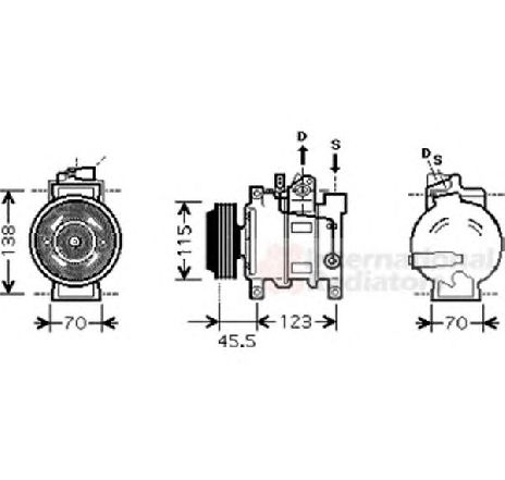 Compresor, climatizare VAN WEZEL 0300K281 Compresor, climatizare VAN WEZEL 0300K281