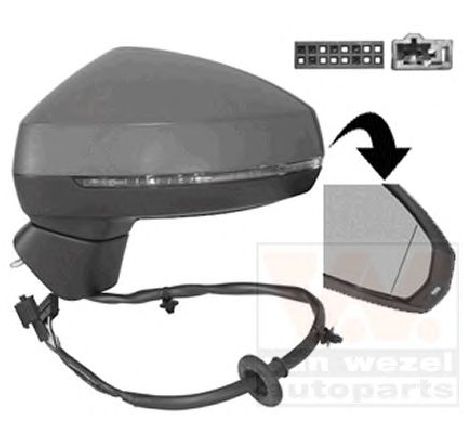 Oglinda exterioara VAN WEZEL 0337807</br>Piesa auto pentru Semnalizare / elemente Oglinda exterioara VAN WEZEL 0337807</br>Piesa auto pentru Semnalizare / elemente