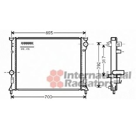 Radiator, racire motor VAN WEZEL 07002116</br>Piesa auto pentru Radiator racire apa/ ulei Radiator, racire motor VAN WEZEL 07002116</br>Piesa auto pentru Radiator racire apa/ ulei