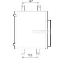 Condensator, climatizare VAN WEZEL 11005075</br>Piesa auto pentru Sistem de aer conditionat