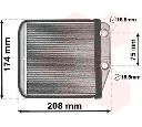 Schimbator caldura, incalzire habitaclu VAN WEZEL 17006416</br>Piesa auto pentru Incalzire