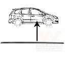 Elemente decorative/protectie, portiera VAN WEZEL 1863423</br>Piesa auto pentru Elemente/Piese montaj