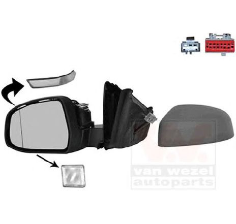 Oglinda exterioara VAN WEZEL 1882825</br>Piesa auto pentru Semnalizare / elemente Oglinda exterioara VAN WEZEL 1882825</br>Piesa auto pentru Semnalizare / elemente