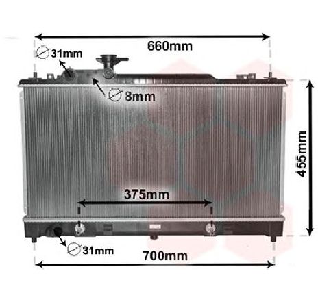 Radiator, racire motor VAN WEZEL 27002223 Radiator, racire motor VAN WEZEL 27002223