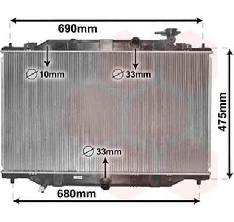 Radiator, racire motor VAN WEZEL 27002272 Radiator, racire motor VAN WEZEL 27002272