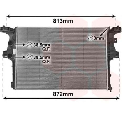 Radiator, racire motor VAN WEZEL 28002126 Radiator, racire motor VAN WEZEL 28002126
