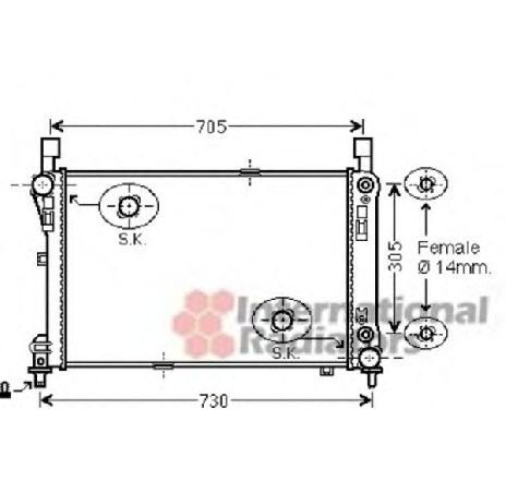 Radiator, racire motor VAN WEZEL 30002478 Radiator, racire motor VAN WEZEL 30002478