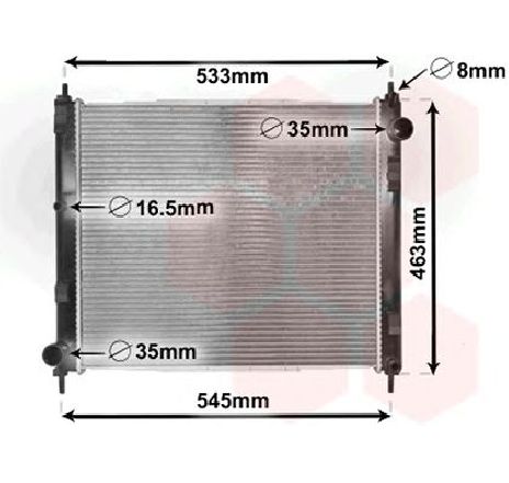 Radiator, racire motor VAN WEZEL 33002385 Radiator, racire motor VAN WEZEL 33002385