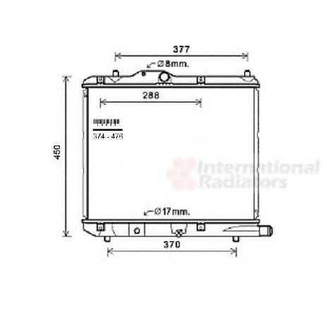 Radiator, racire motor VAN WEZEL 37002590 Radiator, racire motor VAN WEZEL 37002590