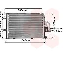 Condensator, climatizare VAN WEZEL 37005307</br>Piesa auto pentru Sistem de aer conditionat