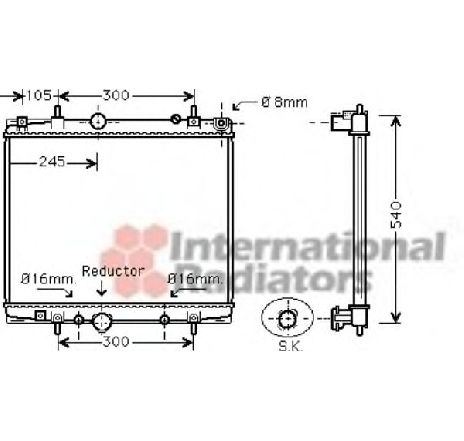 Radiator, racire motor VAN WEZEL 40002275 Radiator, racire motor VAN WEZEL 40002275